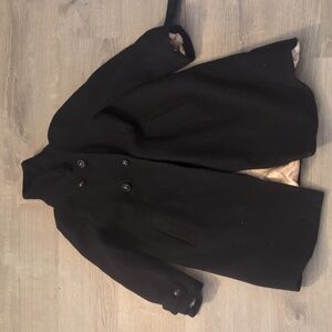 Shumacher black wool blend pea coat size XS